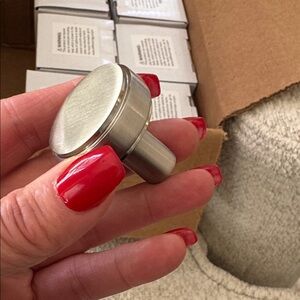 Restoration Hardware Lambeth Smooth 1.25” Knob Satin Nickel Cabinet Knob